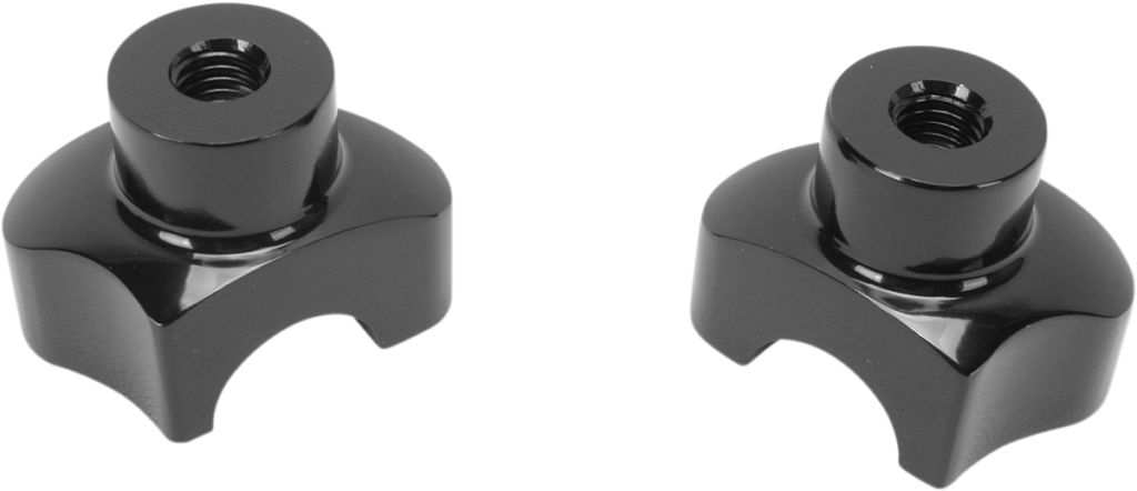Drag Specialties Forged Aluminum Handlebar Risers - Straight - 1.7" - Black (Pair)