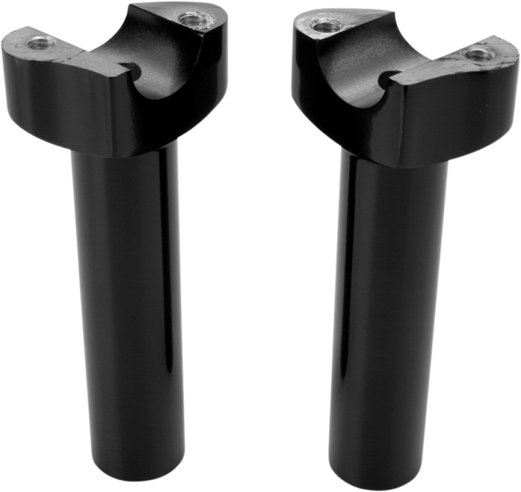 Drag Specialties Forged Aluminum Handlebar Risers - Straight - 5-1/2" - Black (Pair)