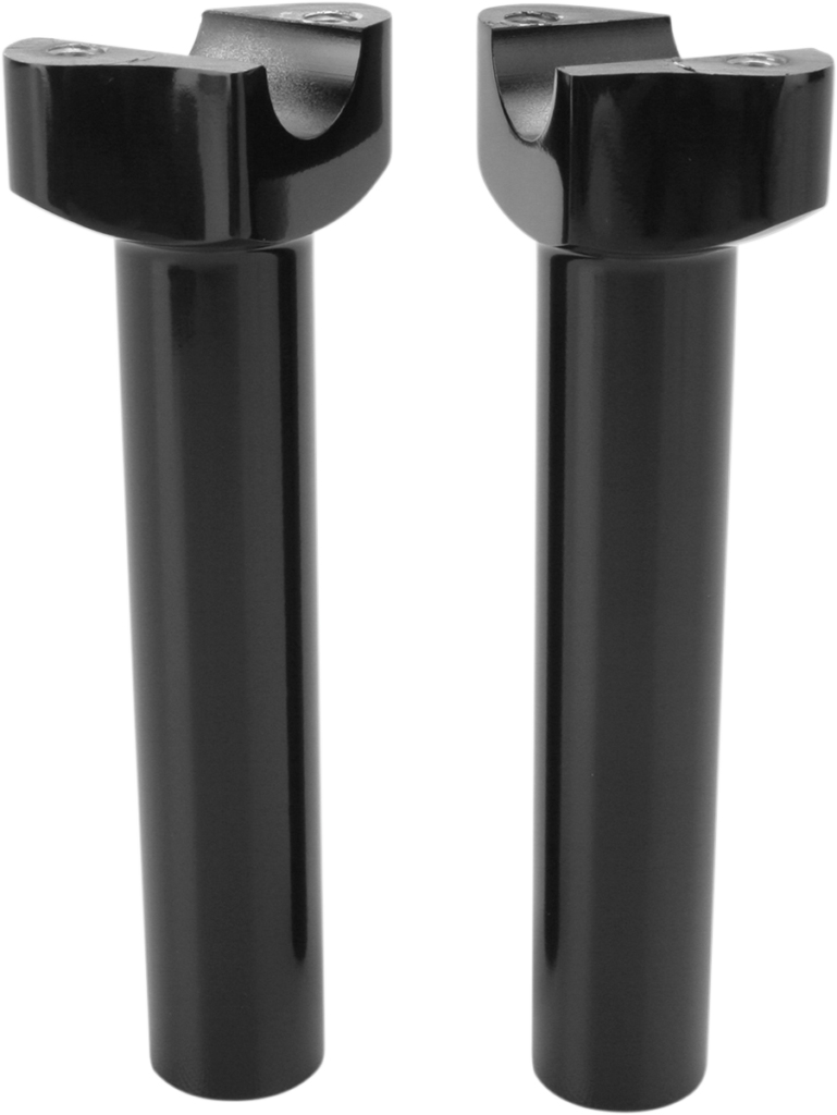 Drag Specialties Forged Aluminum Handlebar Risers - Straight - 6-1/2" - Black (Pair)