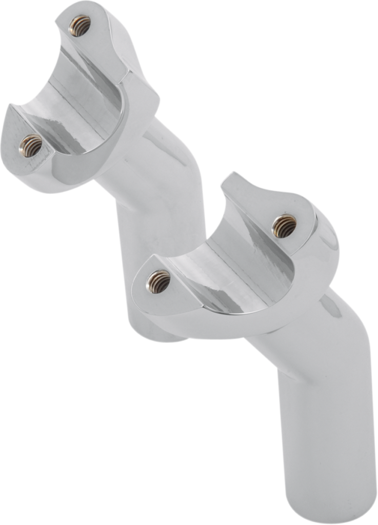 Drag Specialties Forged Aluminum Handlebar Risers - Pullback - 4-1/2" - Chrome (Pair)