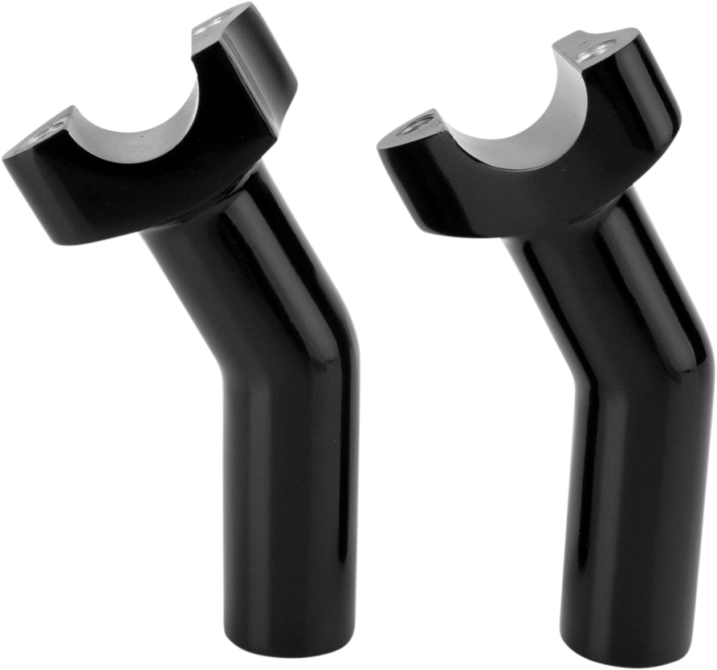 Drag Specialties Forged Aluminum Handlebar Risers - Pullback - 4-1/2" - Black (Pair)