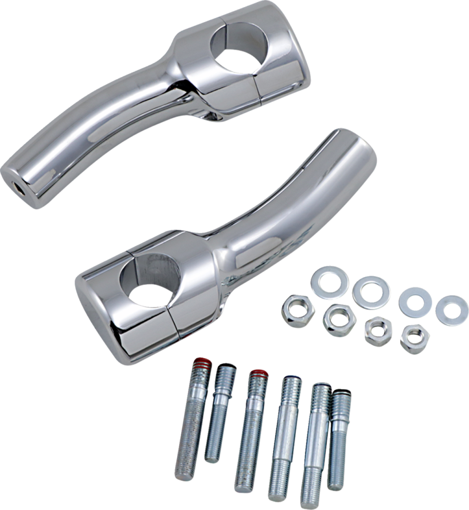 Drag Specialties Big Buffalo Handlebar Risers - Pullback - 5-1/2" - Chrome (Pair)