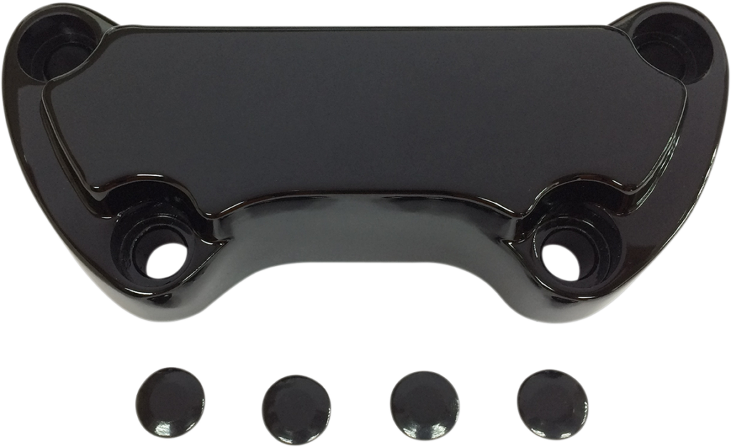 Drag Specialties Handlebar Clamp - Scalloped - Black