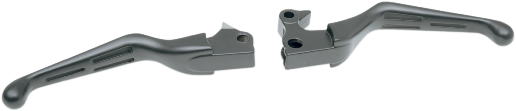 Drag Specialties Slotted Wide Blade Lever Set - Black (Pair)