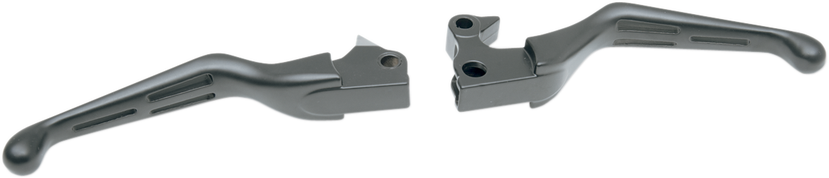 Drag Specialties Slotted Wide Blade Lever Set - Black (Pair)