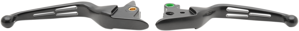 Drag Specialties Slotted Wide Blade Lever Set - Black (Pair)