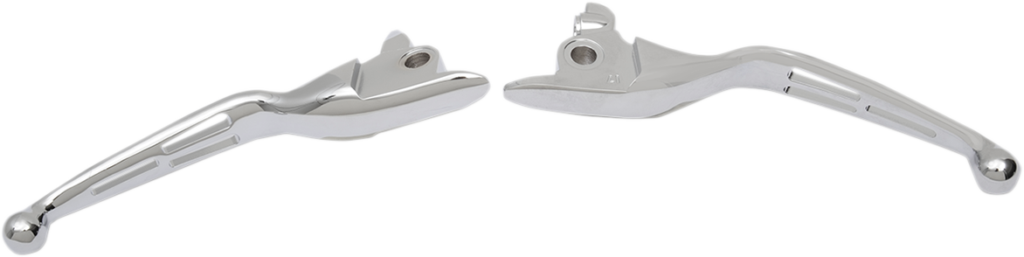 Drag Specialties Slotted Wide Blade Lever Set - Chrome (Pair)