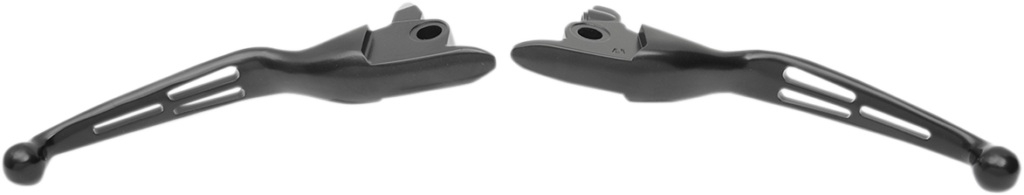 Drag Specialties Slotted Wide Blade Lever Set - Black (Pair)