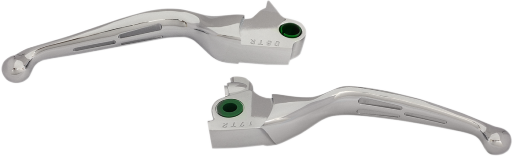Drag Specialties Slotted Wide Blade Lever Set - Chrome (Pair)