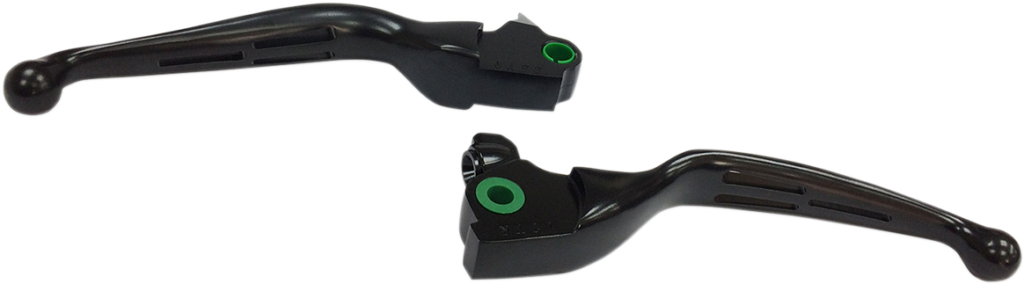 Drag Specialties Slotted Wide Blade Lever Set - Black (Pair)