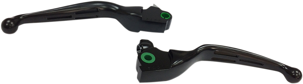 Drag Specialties Slotted Wide Blade Lever Set - Black (Pair)
