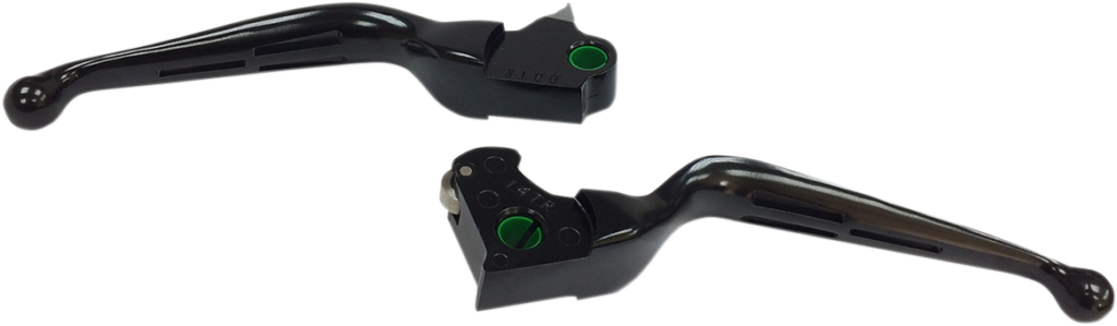 Drag Specialties Slotted Wide Blade Lever Set - Black (Pair)