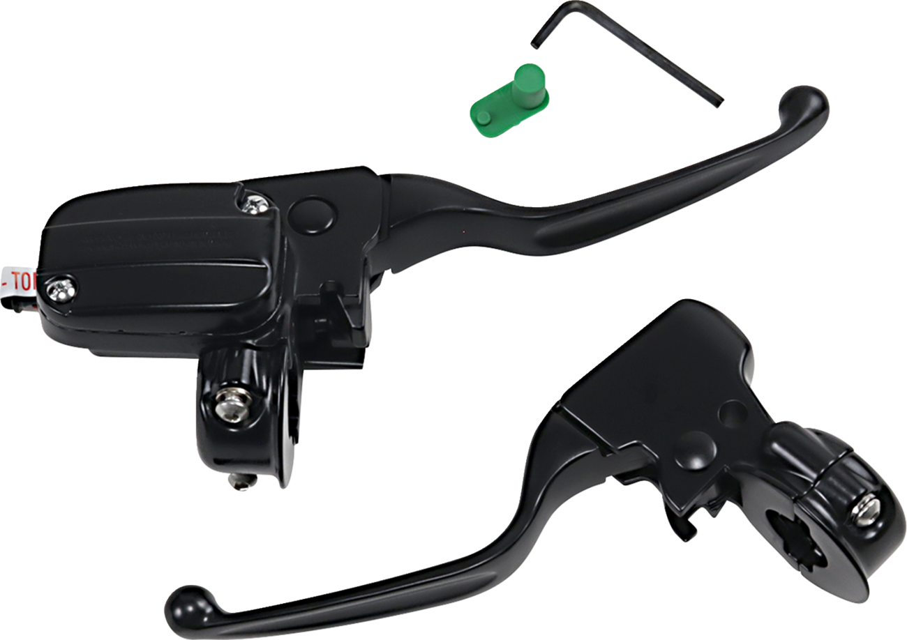 Drag Specialties Handlebar Control Kit - 15 mm Master Cylinder - '08-'13 FLT - Black