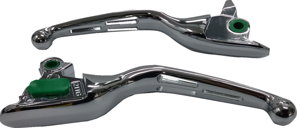 Drag Specialties Slotted Wide Blade Lever Set - Chrome (Pair)