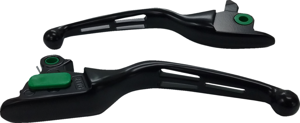 Drag Specialties Slotted Wide Blade Lever Set - Black (Pair)