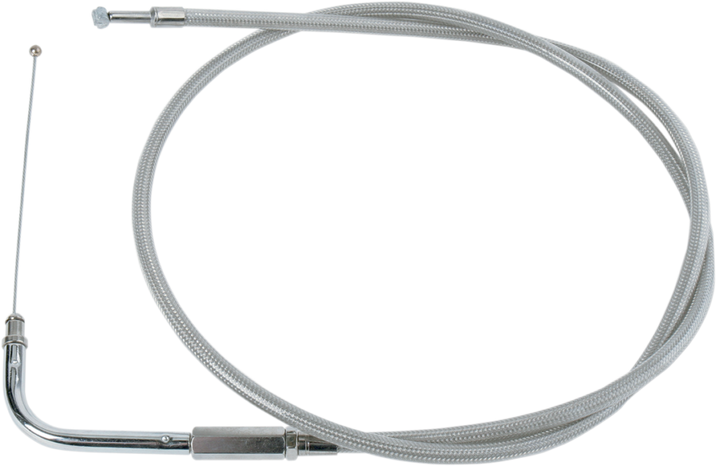 Drag Specialties Stainless Braided Throttle Cable - 41"
