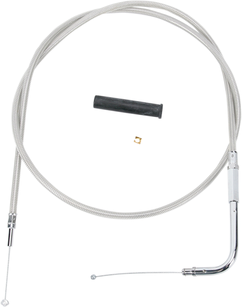 Drag Specialties Stainless Braided Throttle Cable - 42-1/2"
