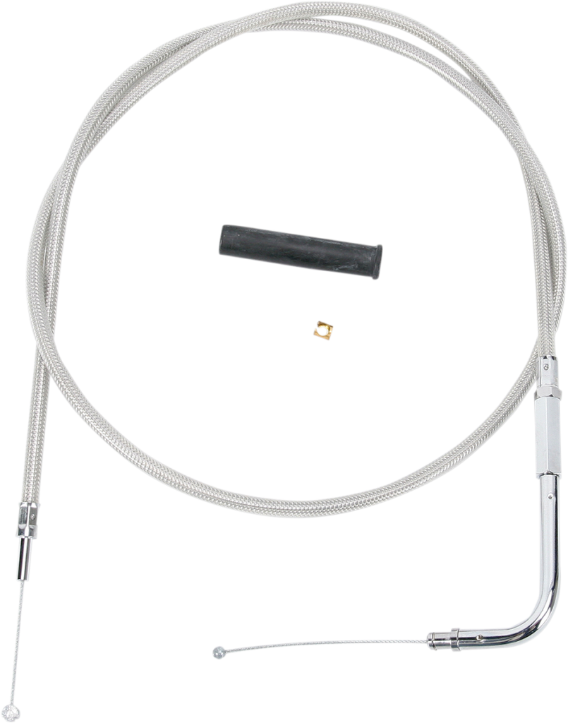 Drag Specialties Stainless Braided Throttle Cable - 47-1/2"