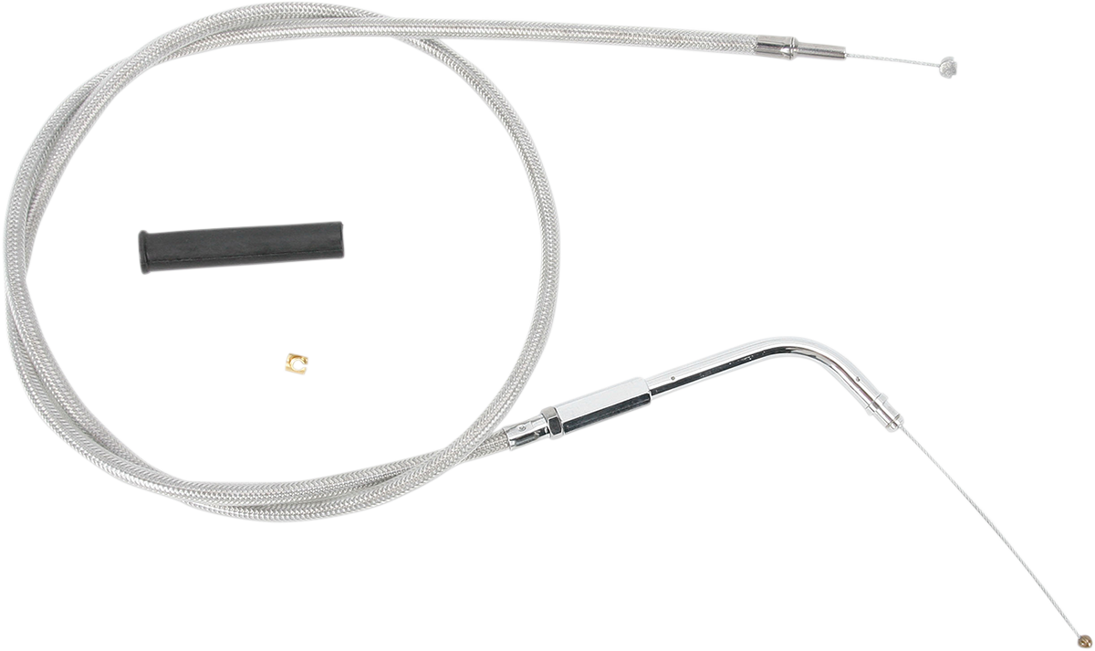 Drag Specialties Stainless Braided Throttle Cable - 30"