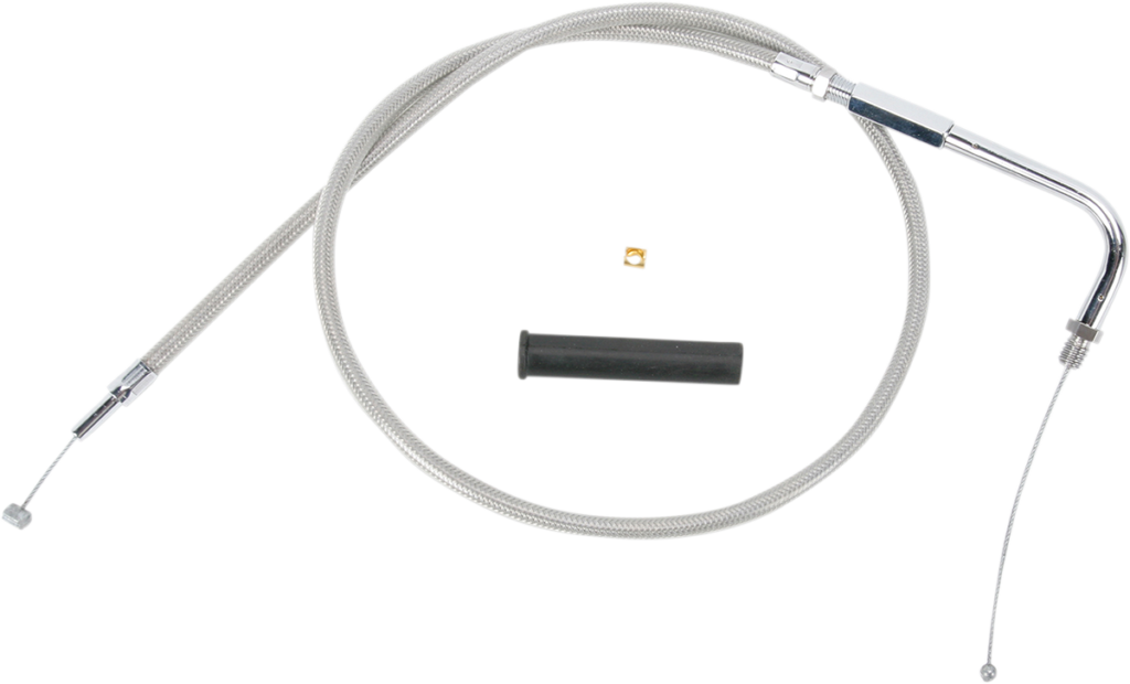 Drag Specialties Stainless Braided Throttle Cable - 34-1/2"