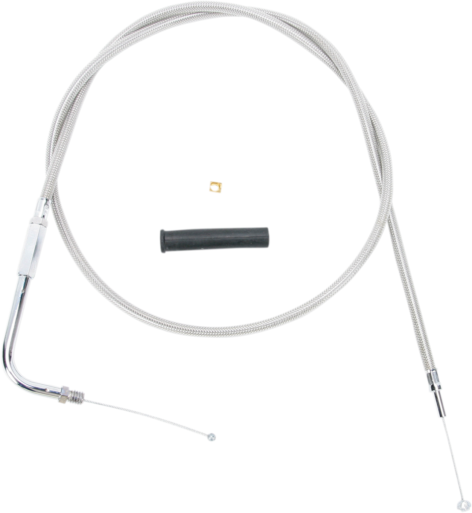 Drag Specialties Stainless Braided Throttle Cable - 45-1/2"