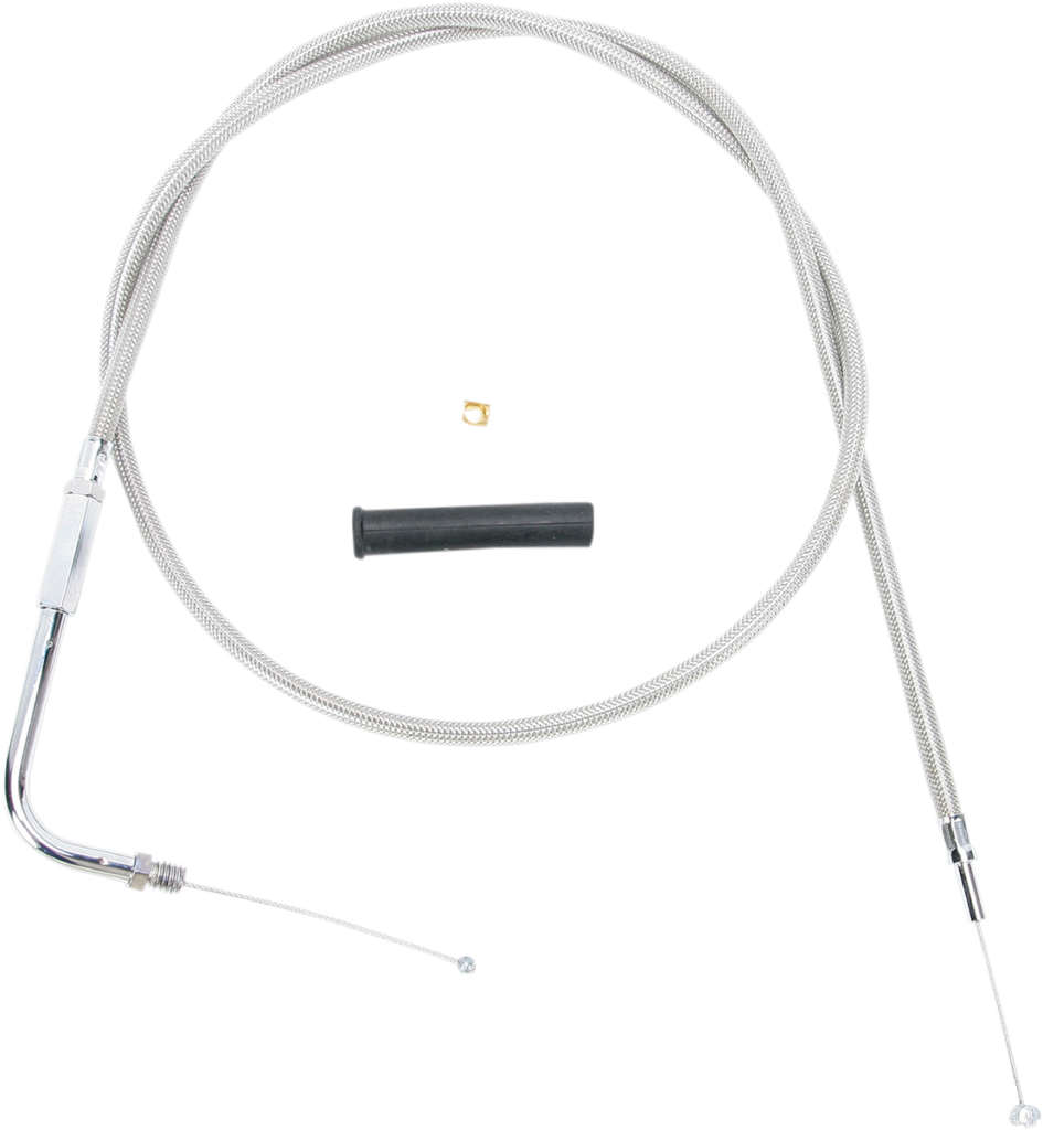 Drag Specialties Stainless Braided Throttle Cable - 48"