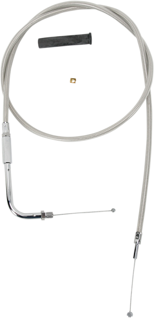 Drag Specialties Stainless Braided Throttle Cable - 42"