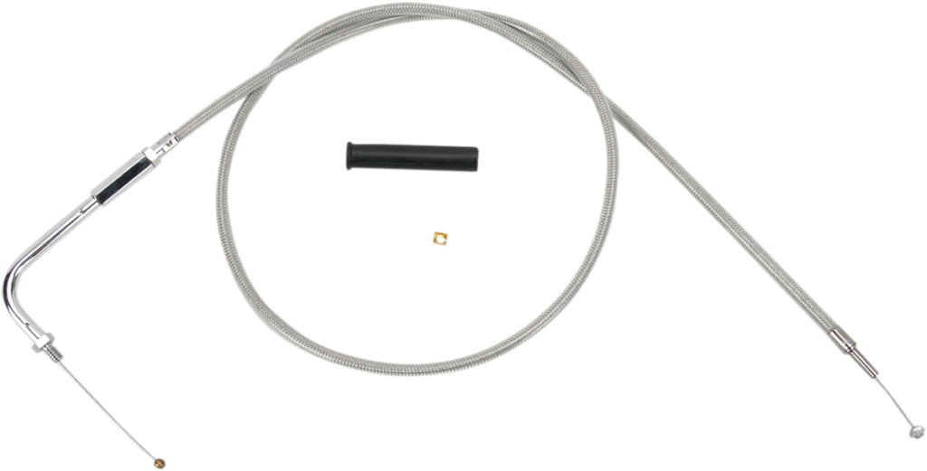 Drag Specialties Stainless Braided Throttle Cable - 38"