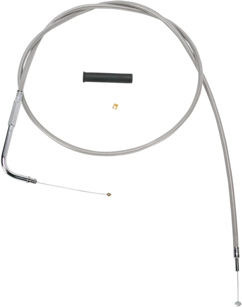 Drag Specialties Stainless Braided Throttle Cable - 50"