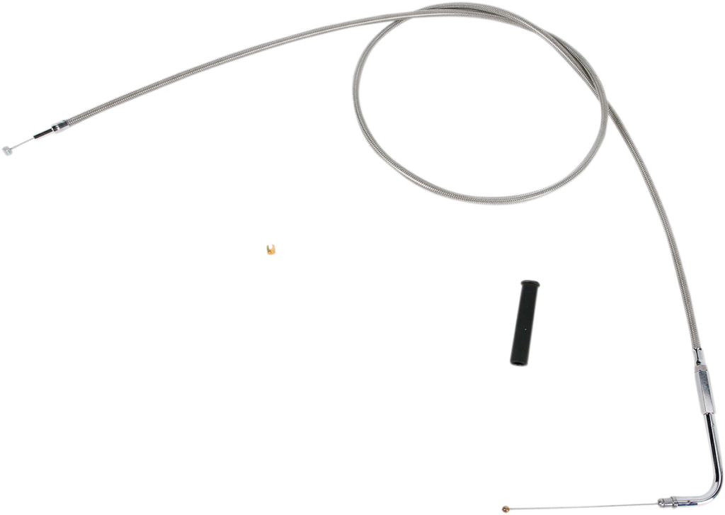 Drag Specialties Stainless Braided Throttle Cable - 52"