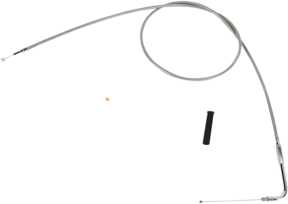 Drag Specialties Stainless Braided Throttle Cable - 52"