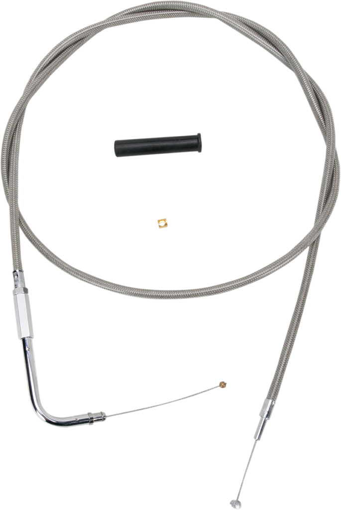 Drag Specialties Stainless Braided Throttle Cable - 54"