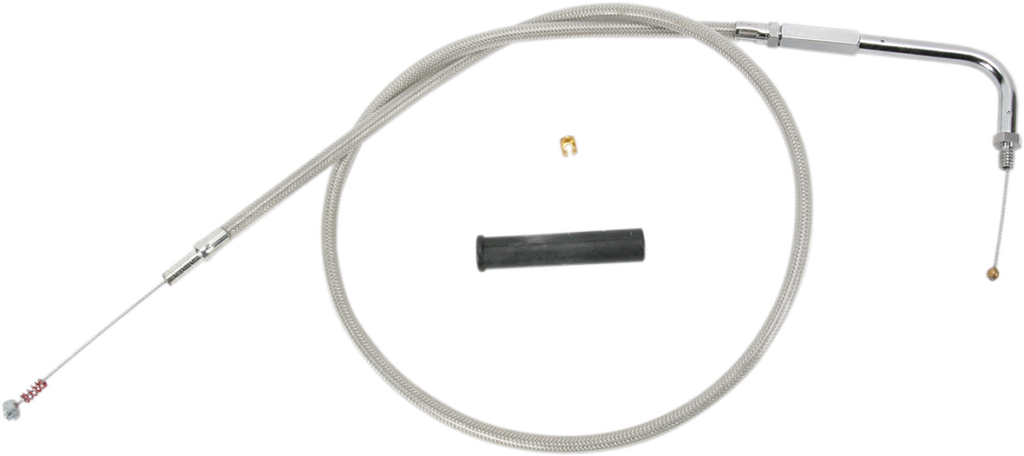 Drag Specialties Stainless Braided Idle Cable - 31-3/4"