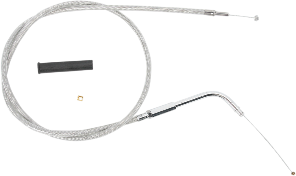 Drag Specialties Stainless Braided Idle Cable - 34-3/4"