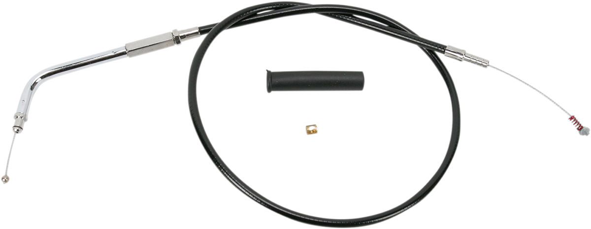 Drag Specialties Black Vinyl Idle Cable - 30" - Vinyl