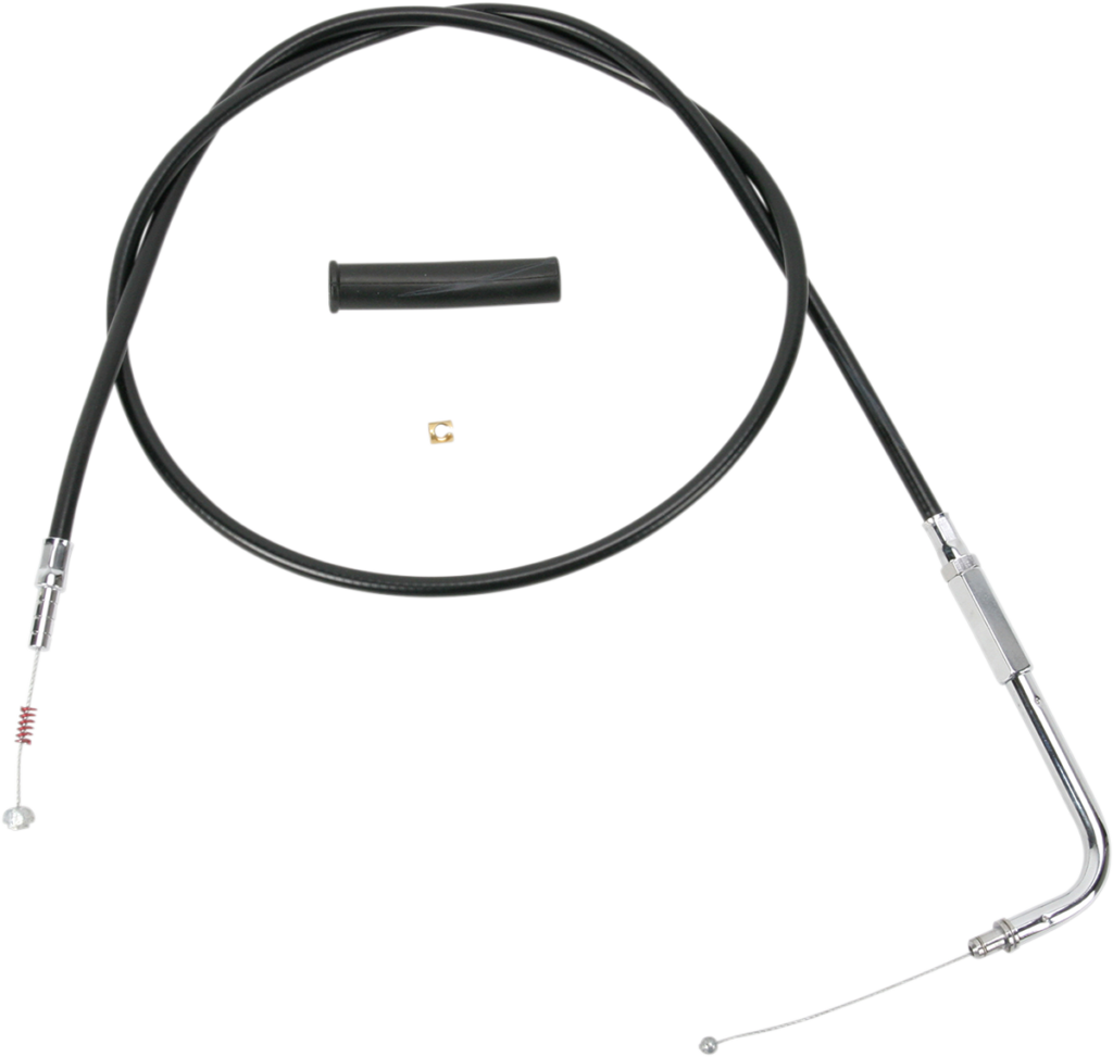 Drag Specialties Black Vinyl Idle Cable - 30"