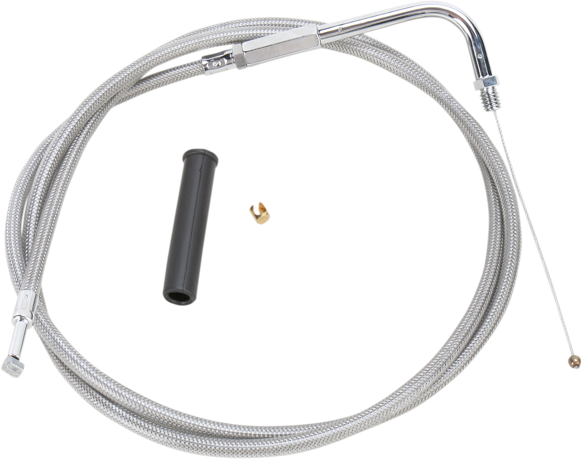 Drag Specialties Stainless Braided Throttle Cable - 50"