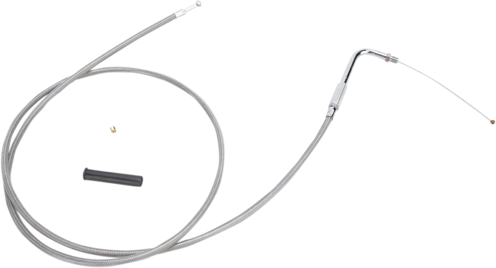 Drag Specialties Stainless Braided Throttle Cable - 52"