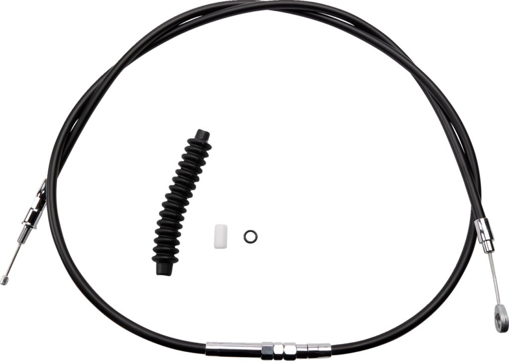 Drag Specialties High-Efficiency Black Vinyl Clutch Cable - 74-11/16"