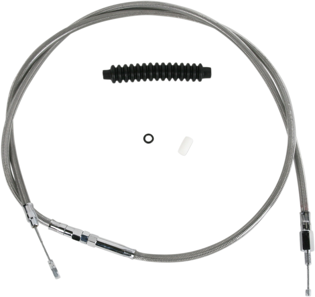 Drag Specialties High-Efficiency Braided Stainless Steel Clutch Cable - 72-11/16"
