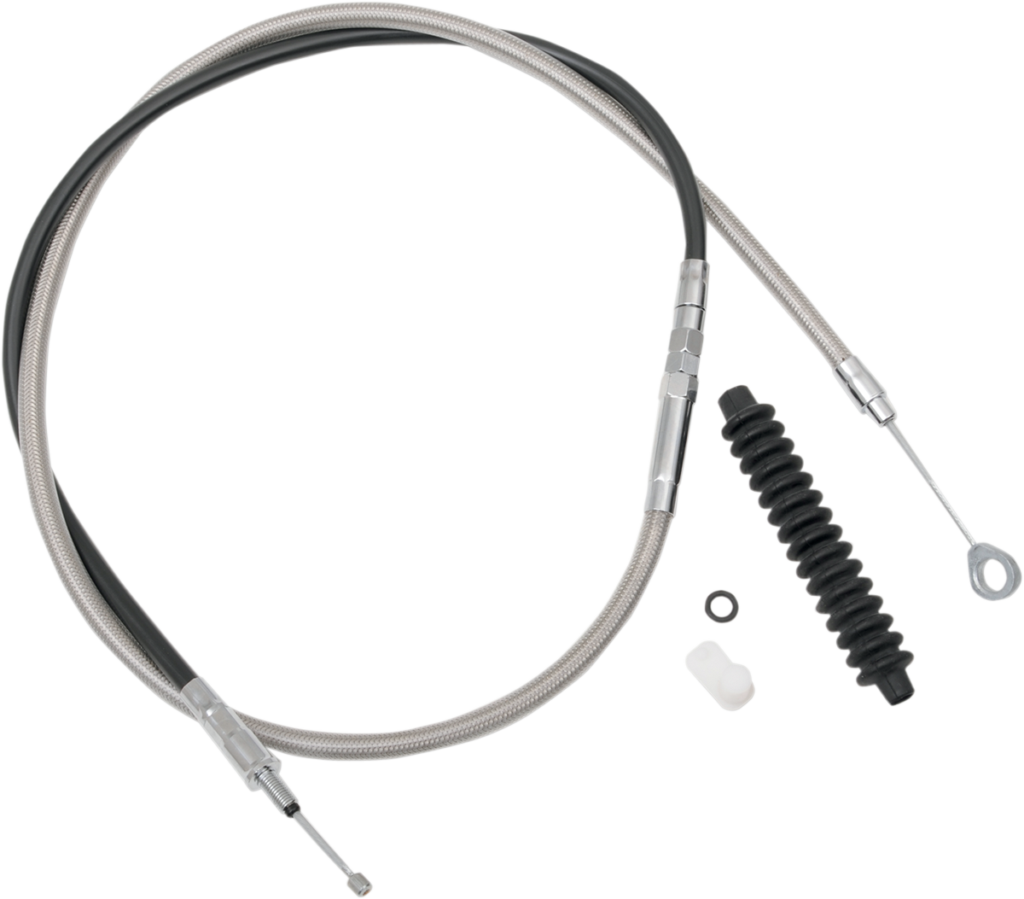 Drag Specialties High-Efficiency Braided Stainless Steel Clutch Cable - 64-7/16"