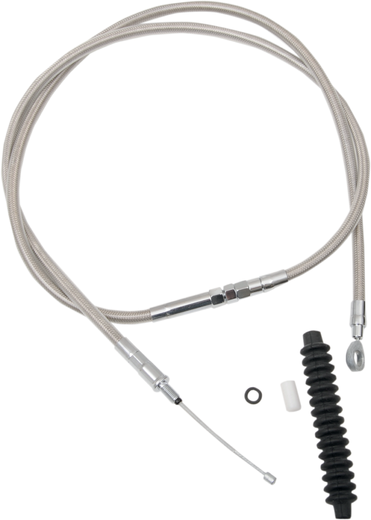 Drag Specialties High-Efficiency Braided Stainless Steel Clutch Cable - 64-11/16"