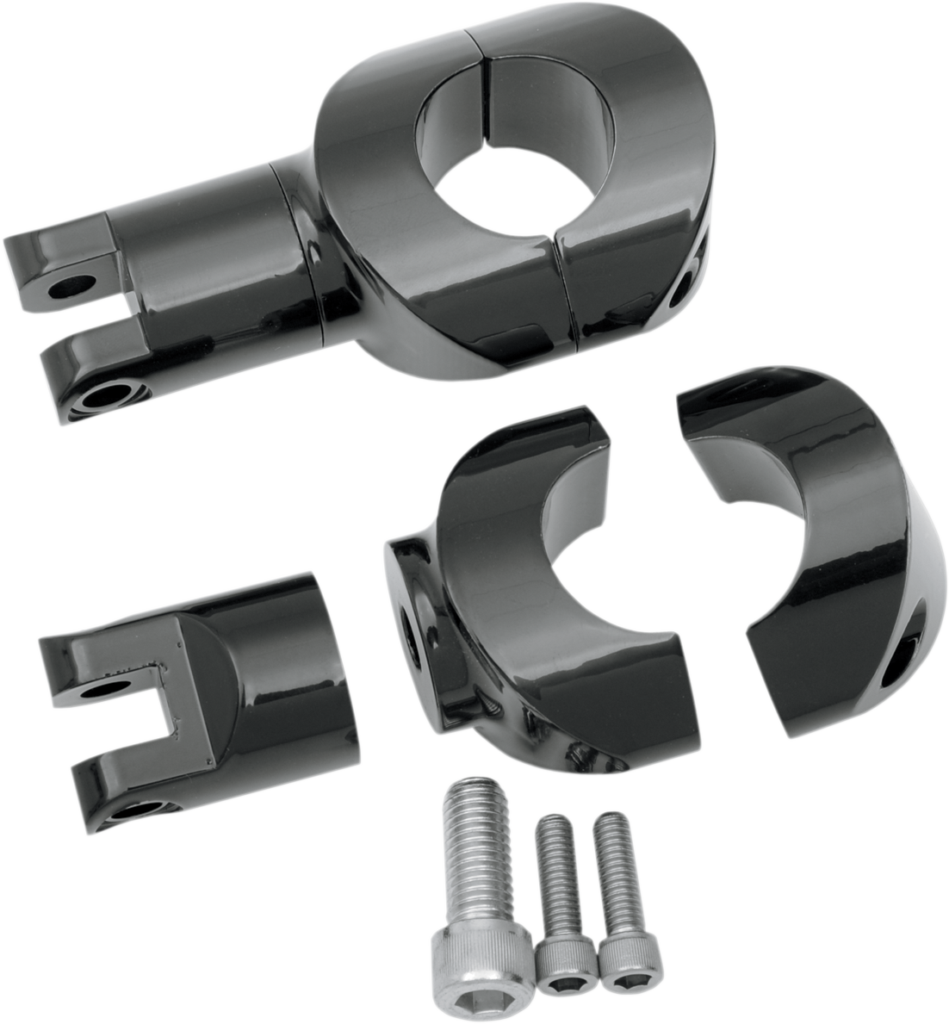 Drag Specialties Big Buffalo Foot Peg Mount - Black (Pair)