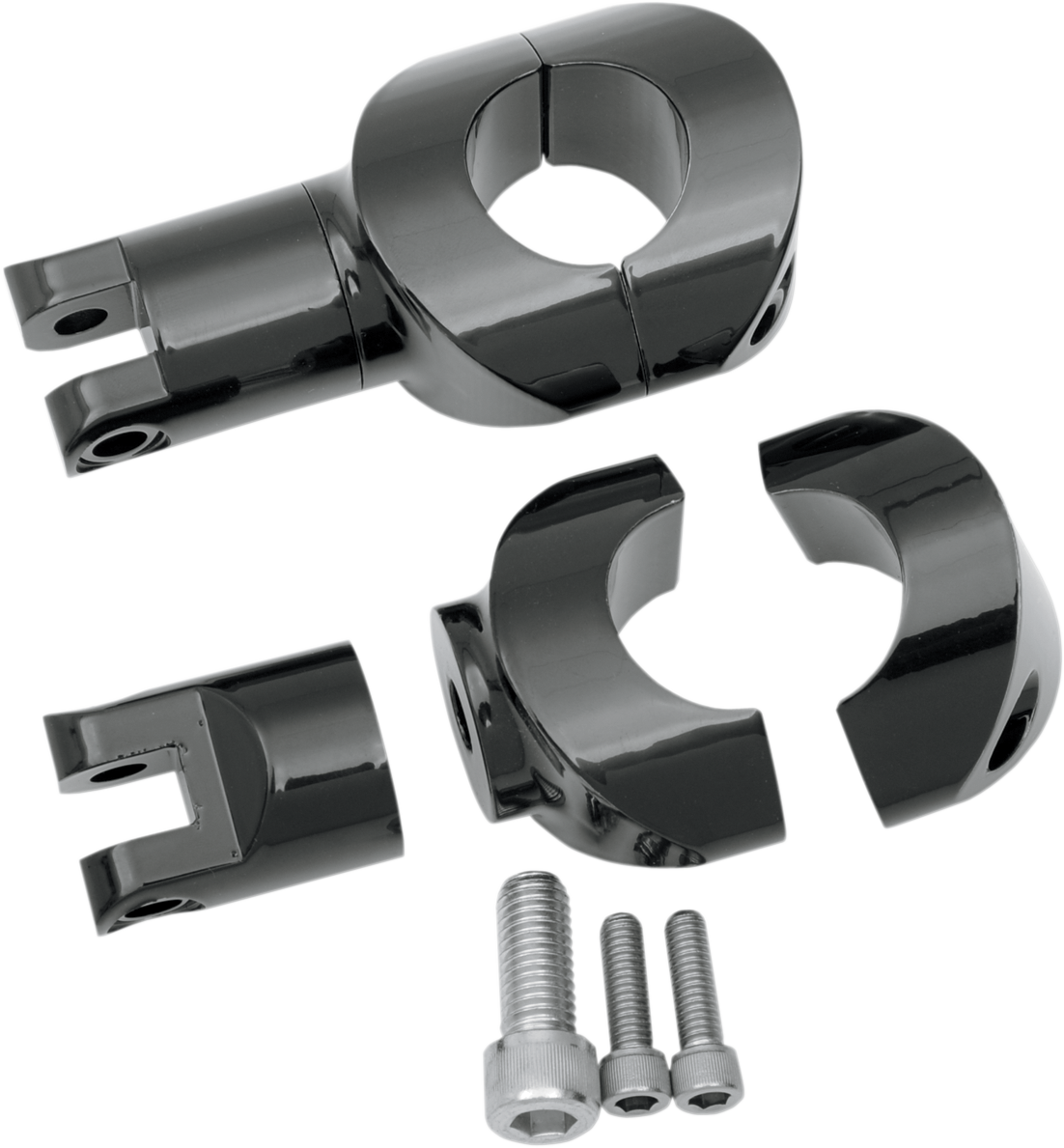 Drag Specialties Big Buffalo Foot Peg Mount - Black (Pair)