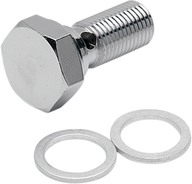 Drag Specialties Banjo Bolt - 7/16"-24 w/ step-down to 3/8"