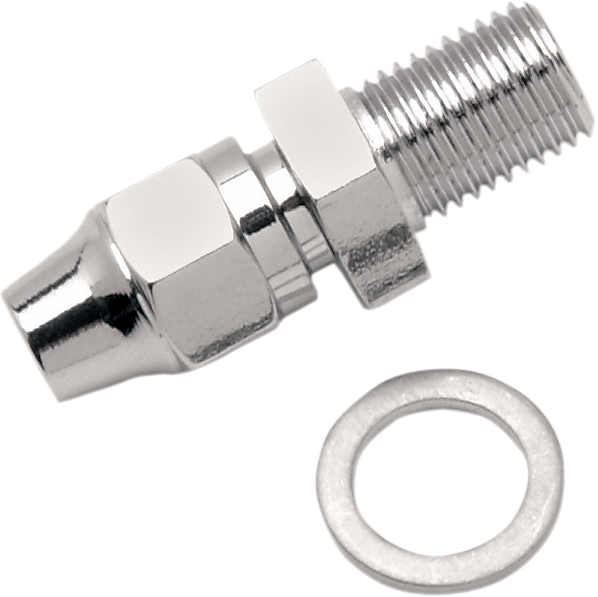Drag Specialties Brake Line Fitting - 3/8-24 - Straight