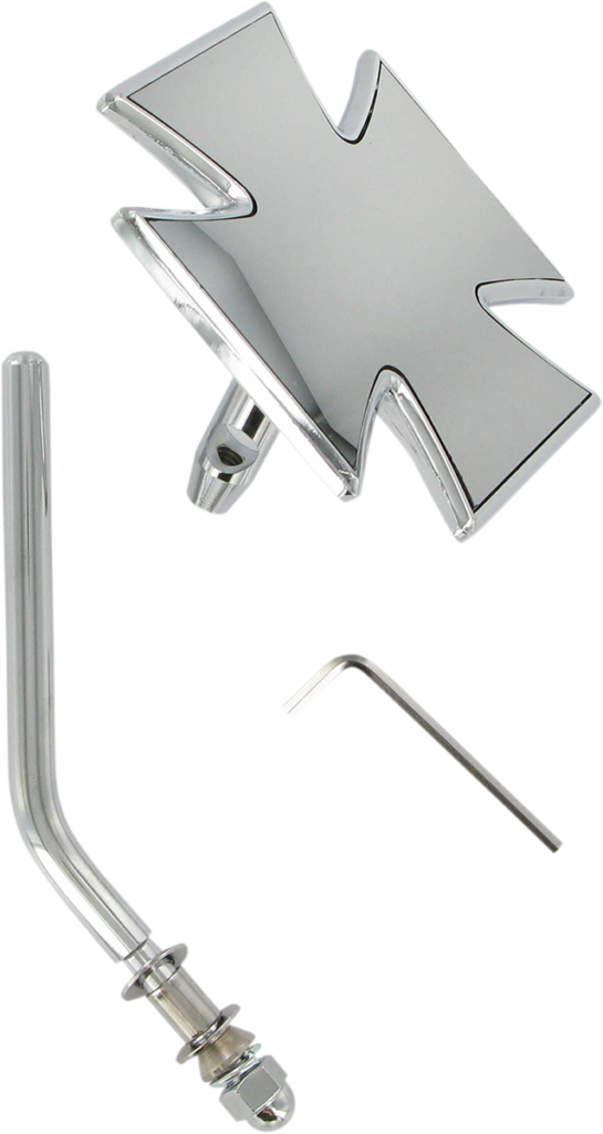Drag Specialties Mirror - Side View - Maltese - Chrome - Round Stem - Each