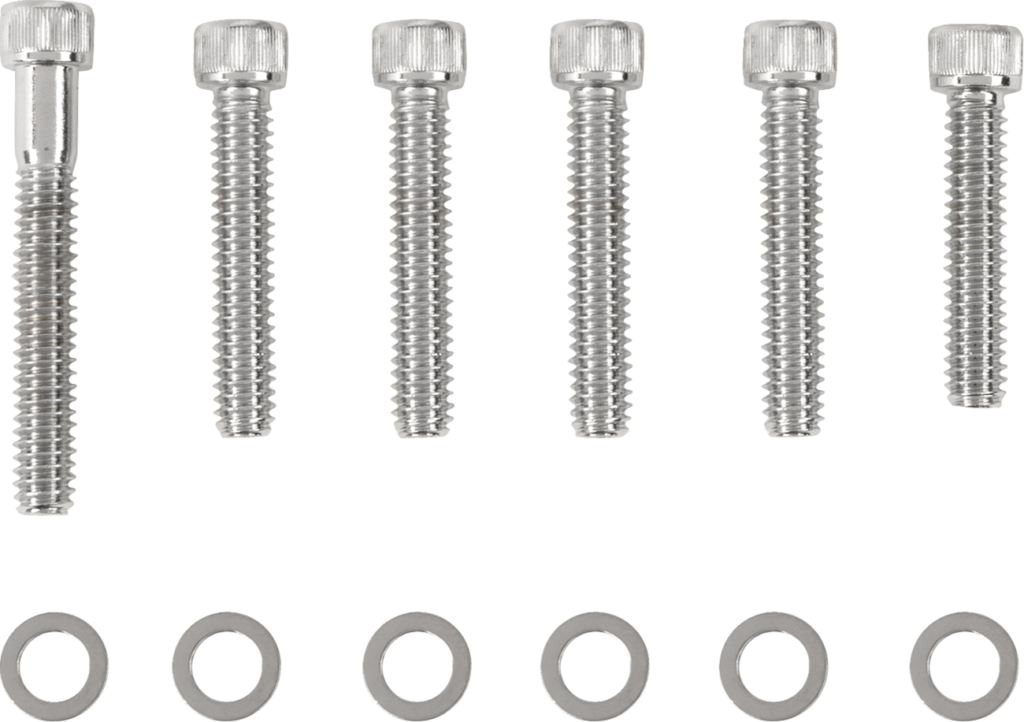 Drag Specialties Bolt Kit - Cam Cover - Knurled - Chrome - '93-'00 Harley-Davidson