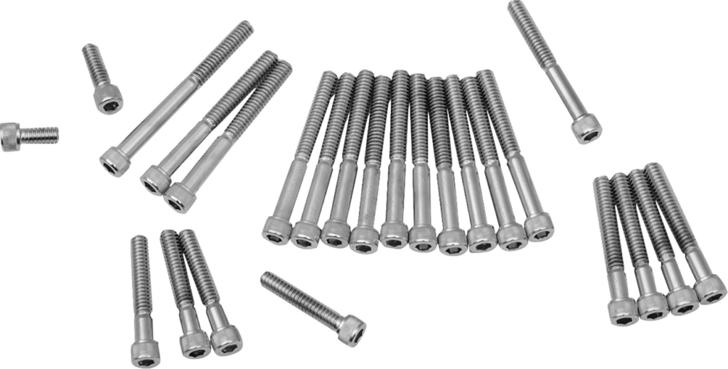 Drag Specialties Bolt Set - Cam/Primary/Sprocket Cover - Socket-Head/Knurled - '77-'85 Sportster