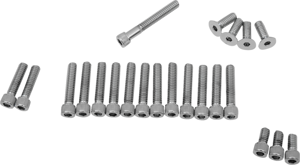 Drag Specialties Bolt Set - Cam/Primary/Inspection/Derby Cover - Knurled - '70-'84 Harley-Davidson